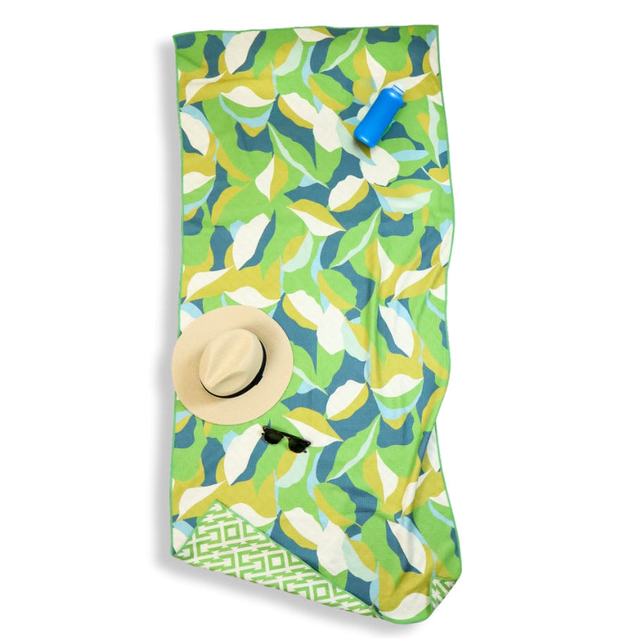 Serviette de plage réversible Journey - Feuille Géo