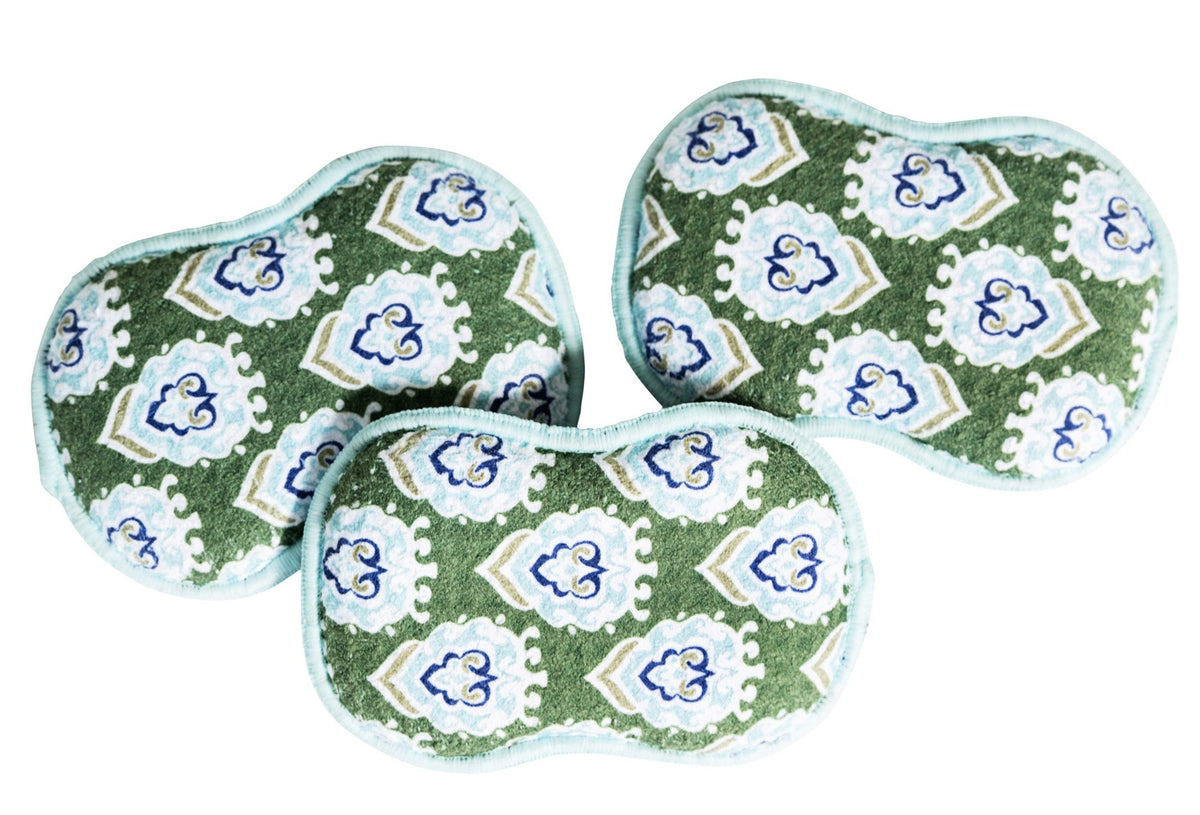 RE:usable Sponges (Set of 3) - Ajra Sponges &amp; Scouring Pads Once Again Home Co. Garden Green  