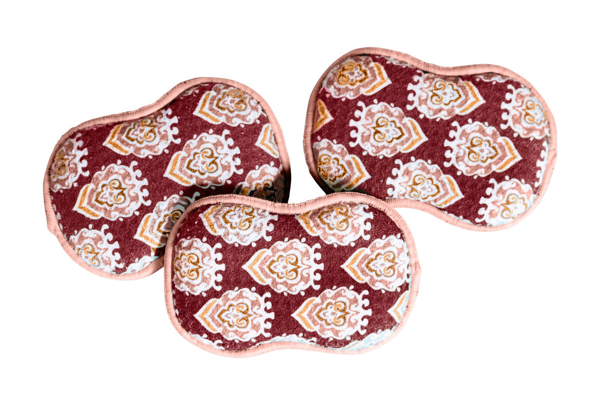RE:usable Sponges (Set of 3) - Ajra Sponges &amp; Scouring Pads Once Again Home Co. Merlot  
