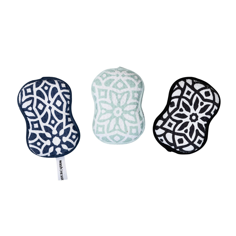 RE:usable Sponges (Set of 3) - Moroccan Tile