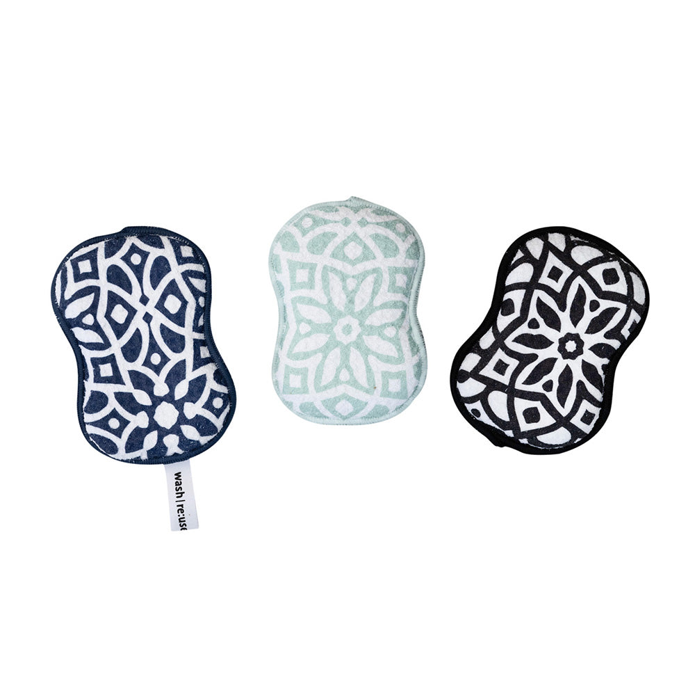 RE:usable Sponges (Set of 3) - Moroccan Tile Sponges &amp; Scouring Pads Once Again Home Co.   