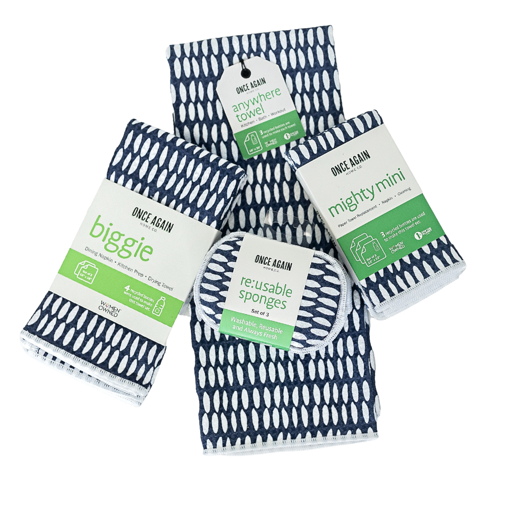 Ready, Set, Go Biggie Bundle - Beans in Navy Sponges &amp; Scouring Pads Once Again Home Co. Navy  