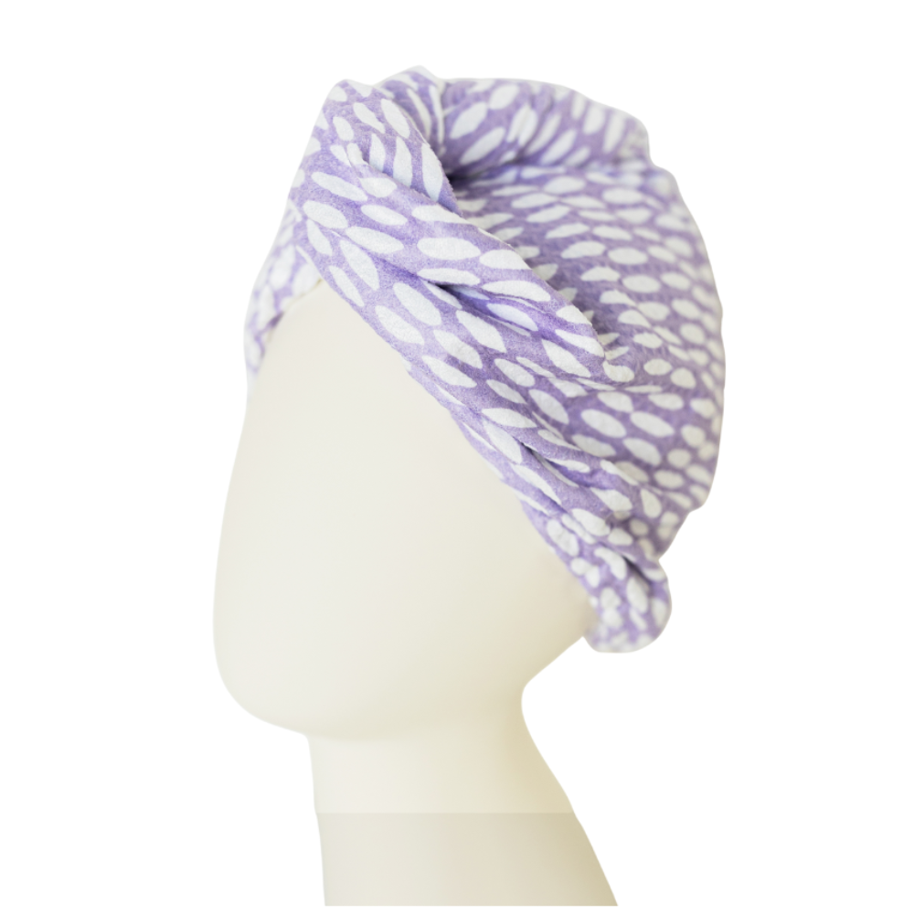 Hair Towel Wrap - Beans in Lilac Hair Care Wraps Once Again Home Co.   