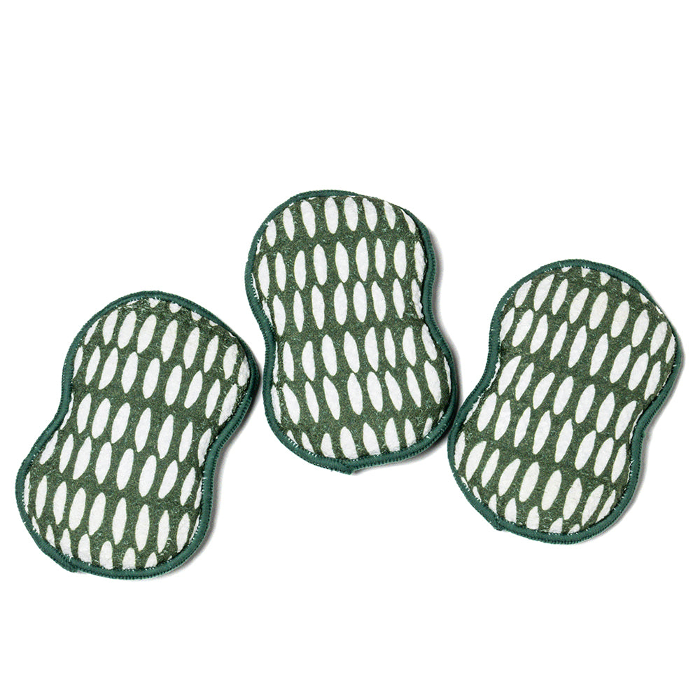 Ready, Set, Go Biggie Bundle - Beans in Garden Green Sponges &amp; Scouring Pads Once Again Home Co.   