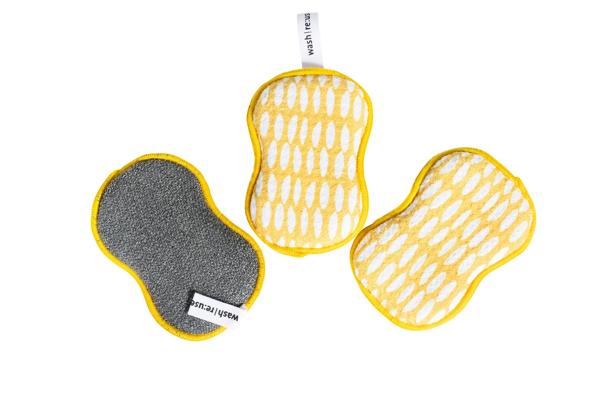Ready, Set, Go Bundle - Beans Yellow Sponges &amp; Scouring Pads Once Again Home Co.   
