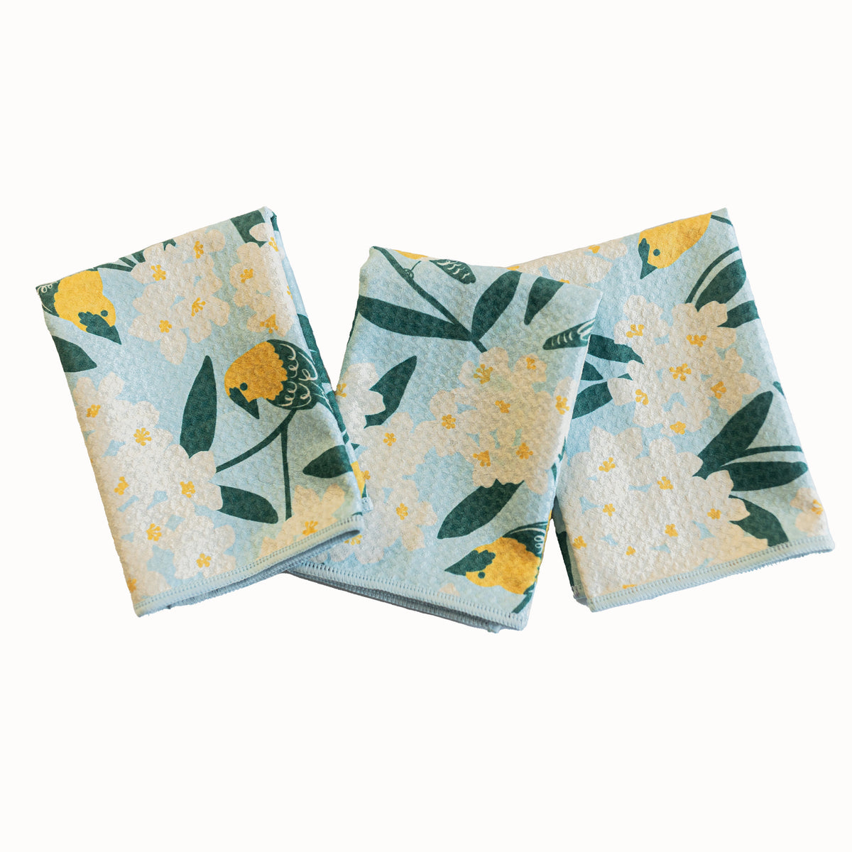 Mighty Mini Towel (Set of 3) Reversible - Nuthatch Birdsong