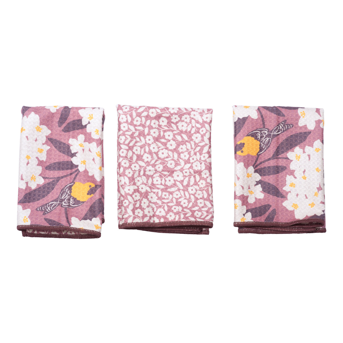 Mighty Mini Towel (Set of 3) Reversible - Nuthatch Birdsong