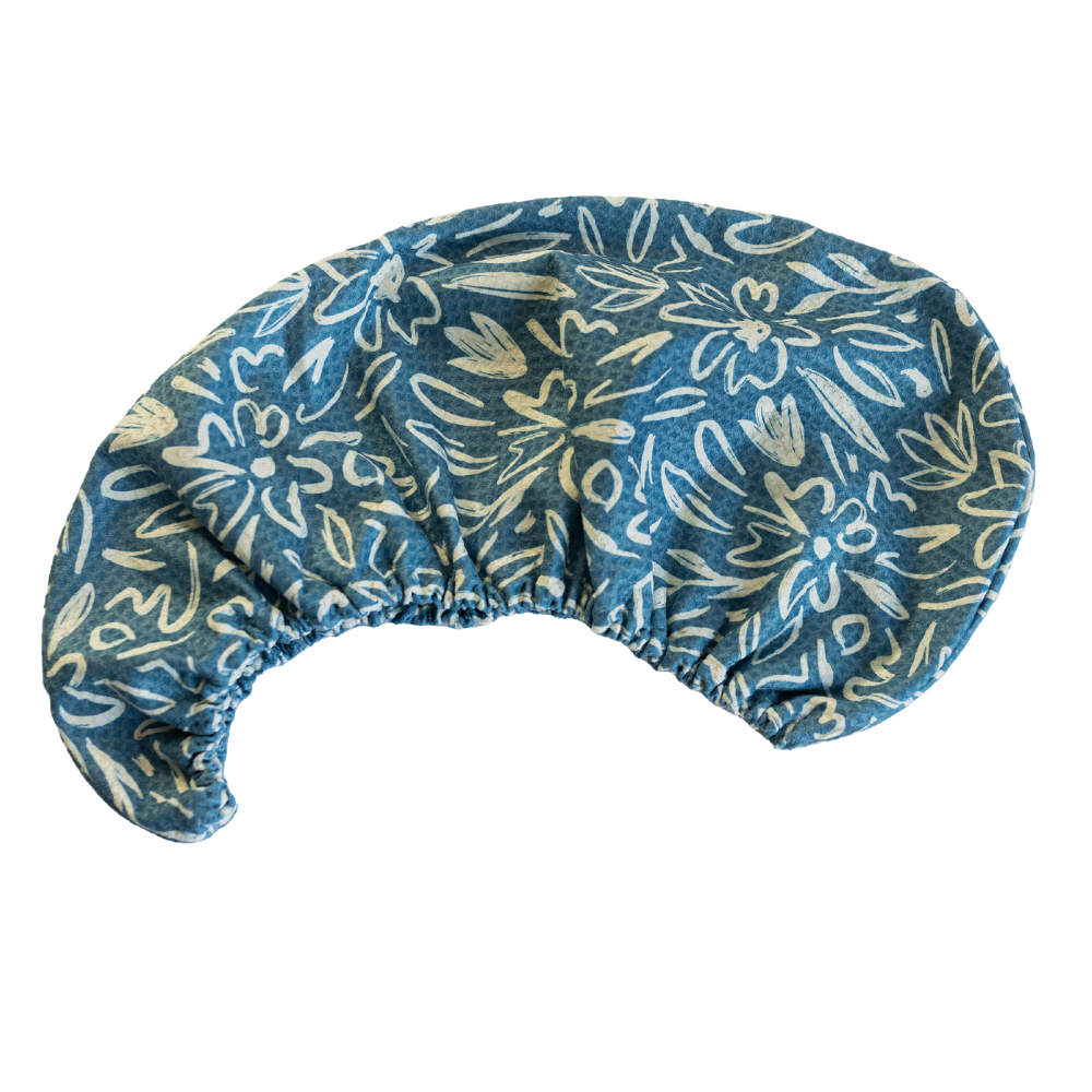 Hair Towel Wrap - Bloom in Blue Hair Care Wraps Once Again Home Co.   