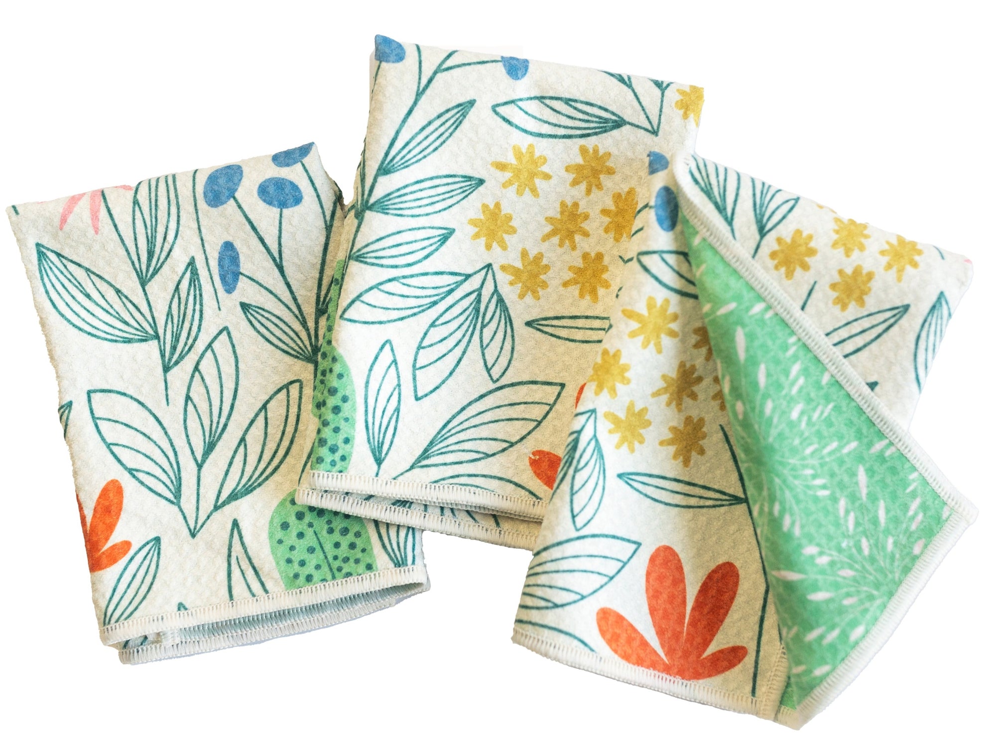 Mighty Mini Towel (Set of 3) Reversible - RJW New Bloom Kitchen Towels Once Again Home Co. Papyrus Cream  