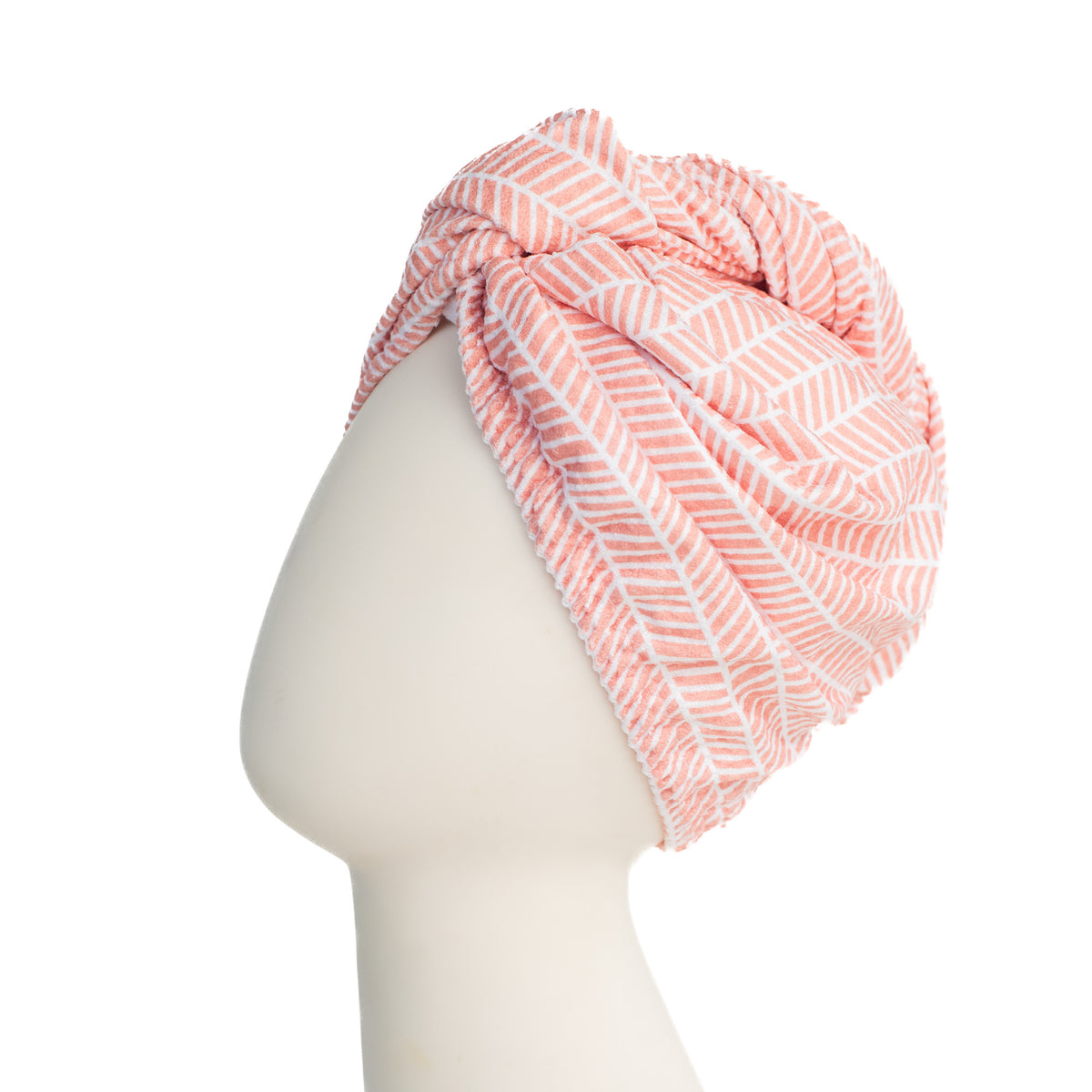 Hair Towel Wrap - Branches in Pink