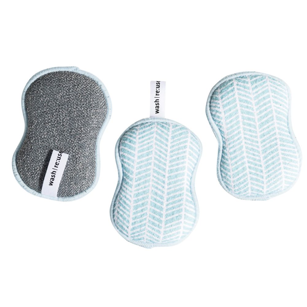 RE:usable Sponges (Set of 3) - Branches Sponges &amp; Scouring Pads Once Again Home Co. Turquoise  