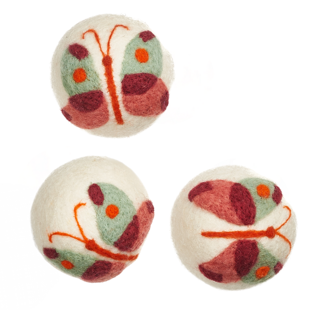 Bolas de lana para secadora - Juego de 3 HJ Butterfly 