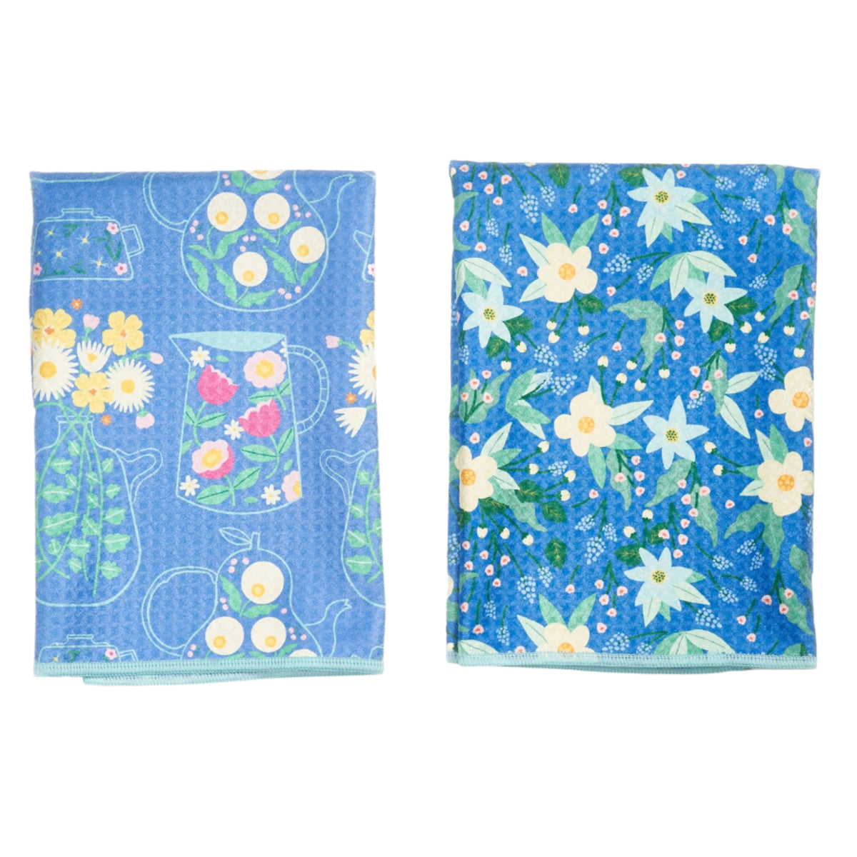 Double Duty Towel (set of 2) Reversible - MT Flower Teapot