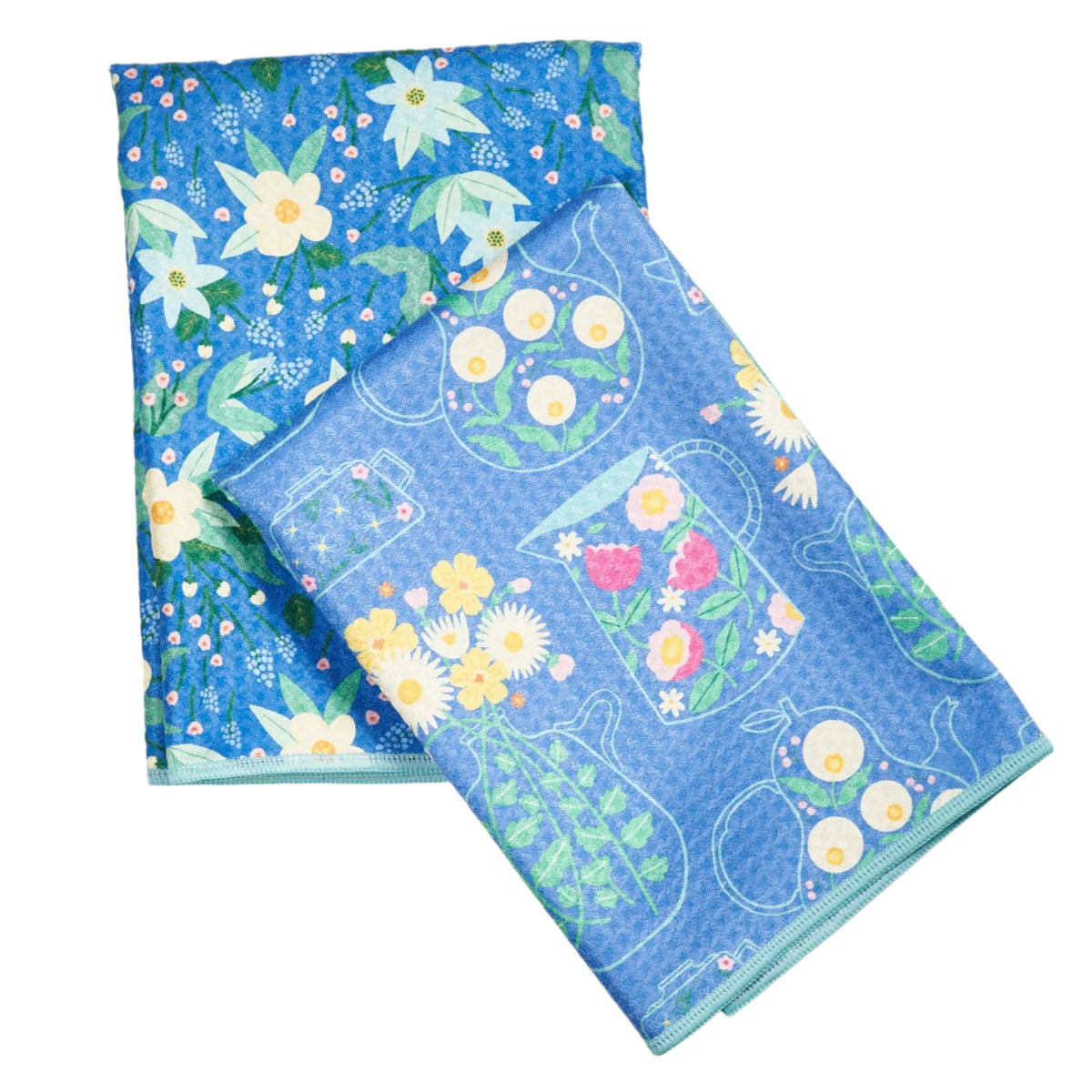 Double Duty Towel (set of 2) Reversible - MT Flower Teapot