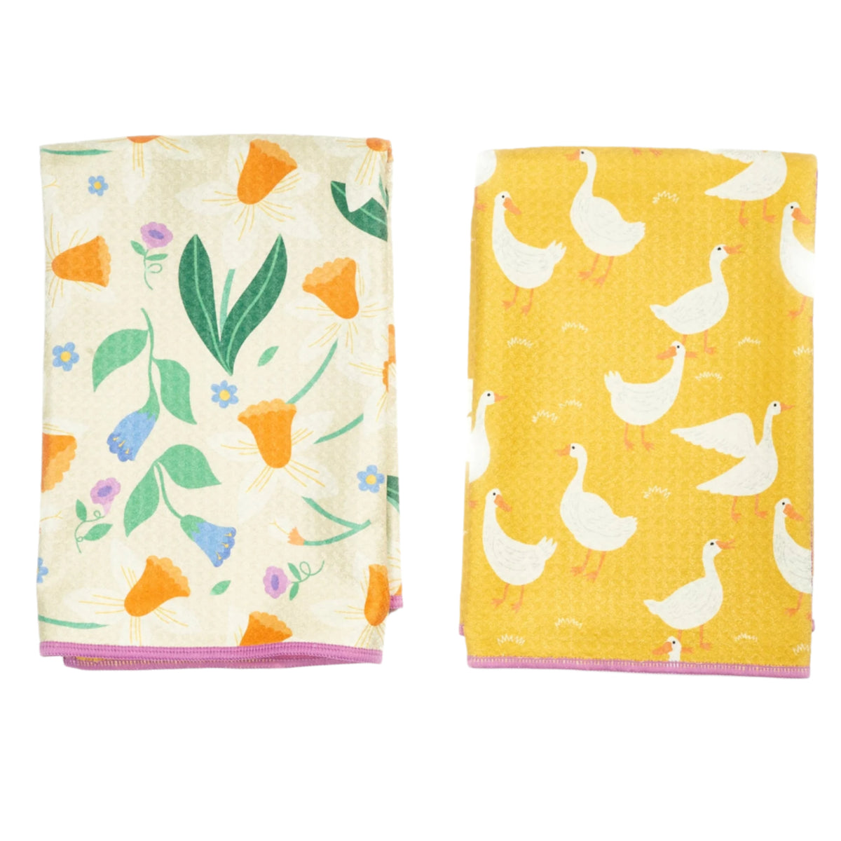 Double Duty Towel (set of 2) Reversible - MT Daffodil