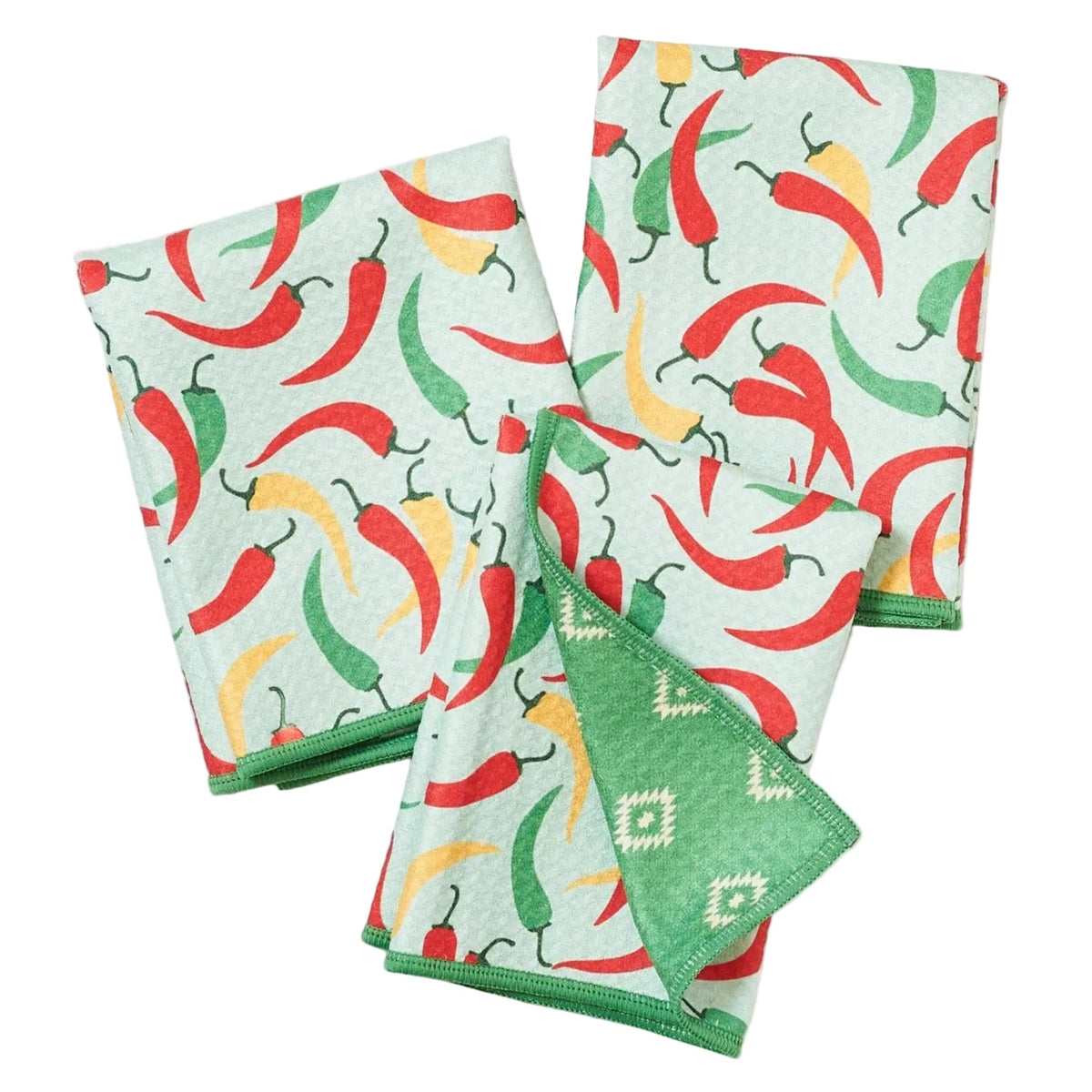 Mighty Mini Towel (Set of 3) Reversible - Signature Collection Chili Peppers