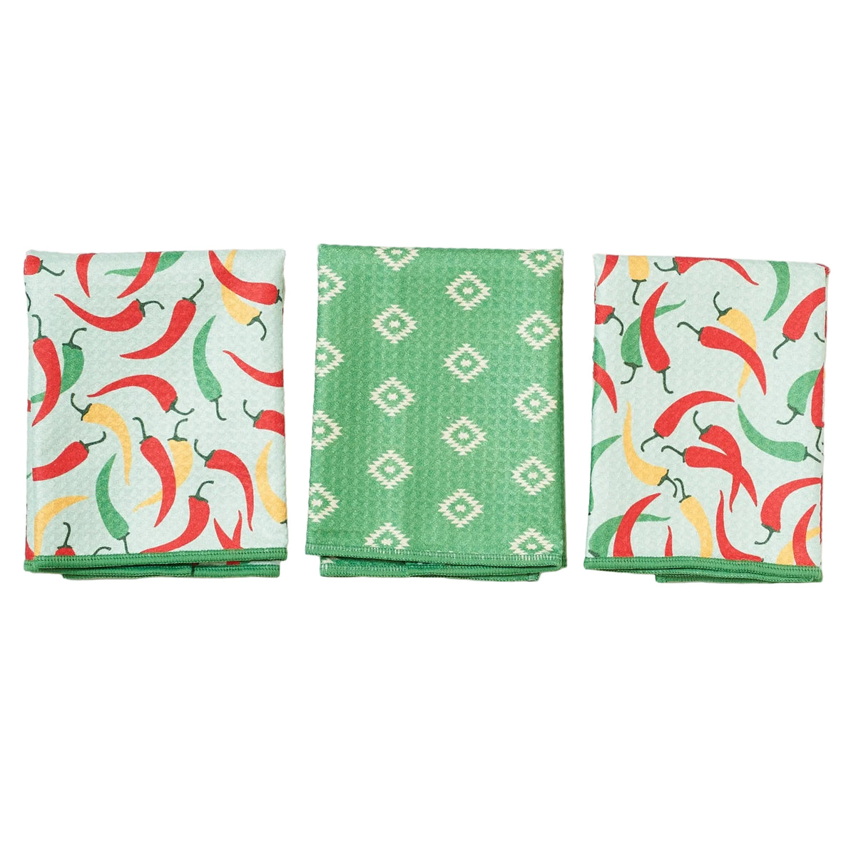 Mighty Mini Towel (Set of 3) Reversible - Signature Collection Chili Peppers