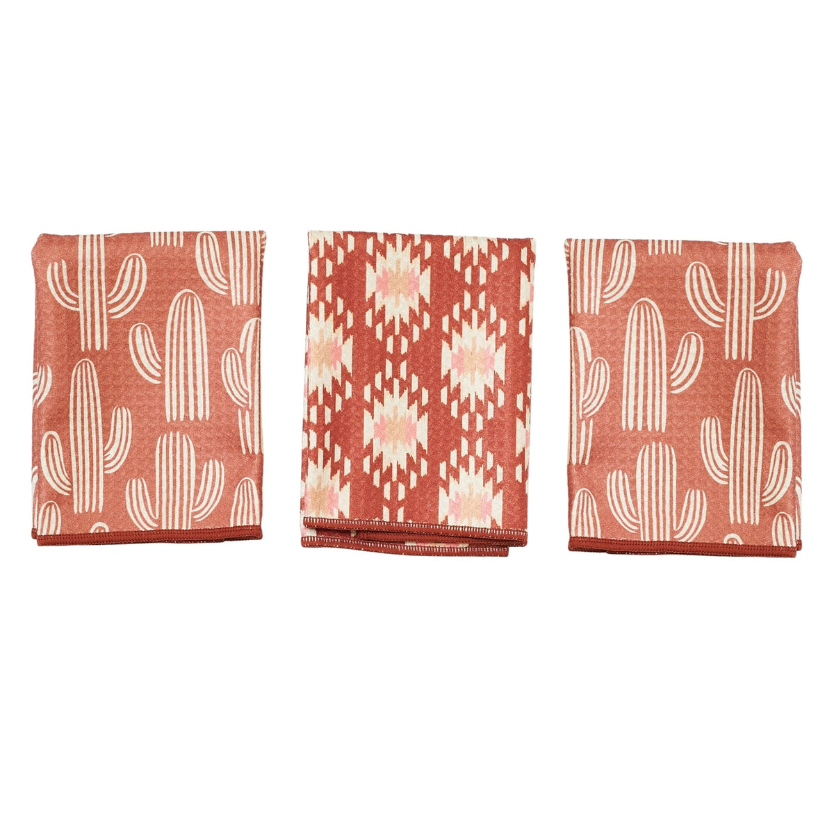 Mighty Mini Towel (Set of 3) Reversible - Signature Collection Cacti