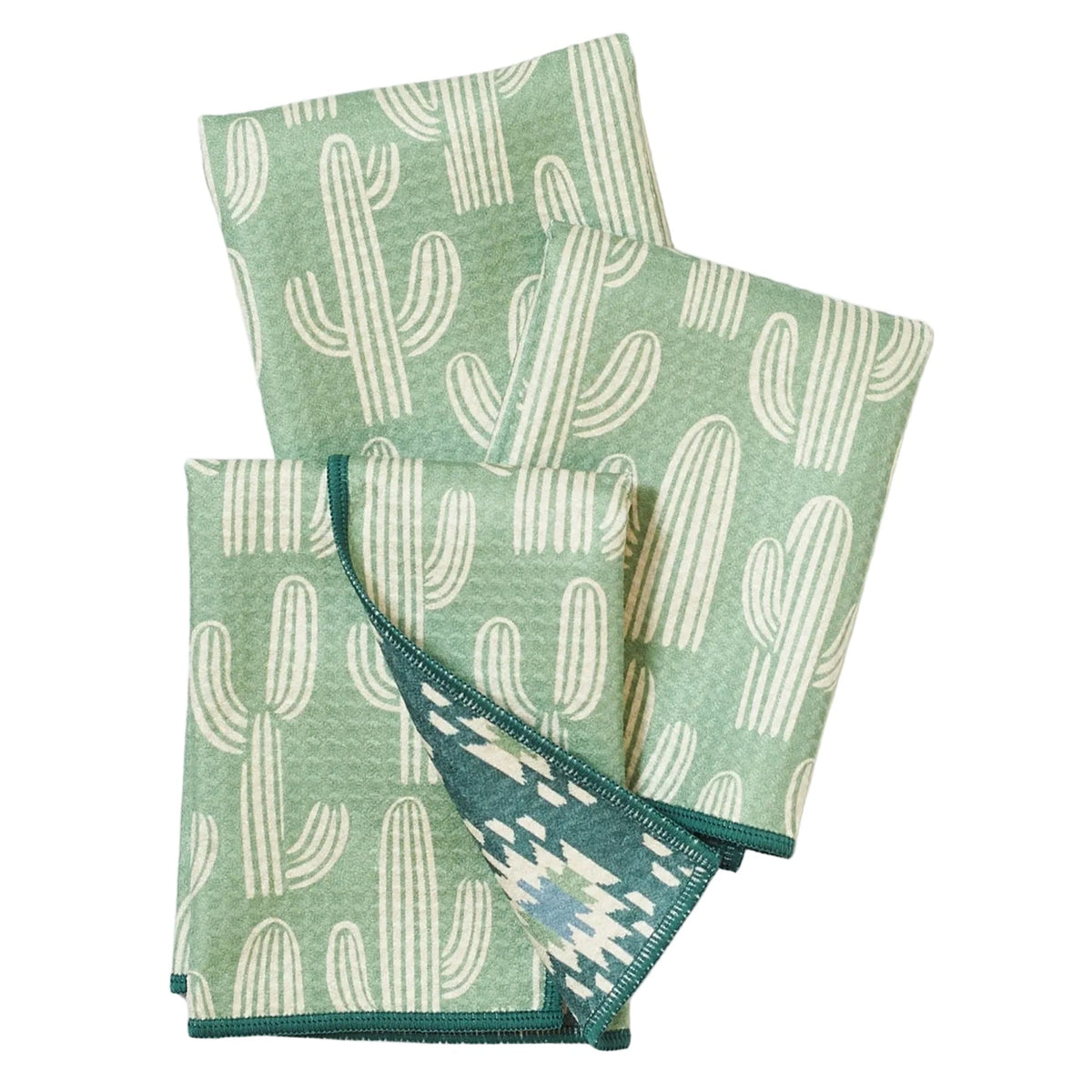 Mighty Mini Towel (Set of 3) Reversible - Signature Collection Cacti