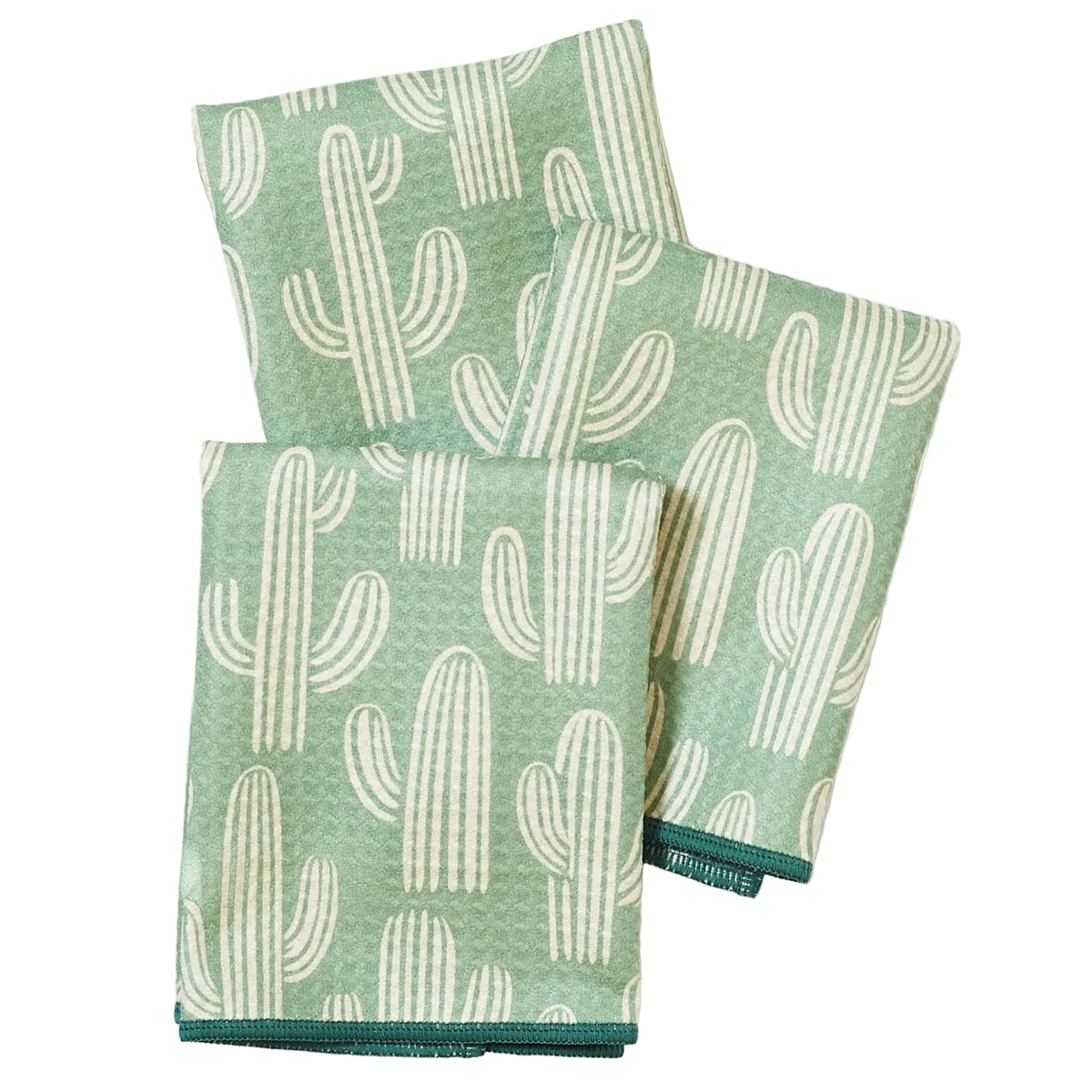Mighty Mini Towel (Set of 3) Reversible - Signature Collection Cacti
