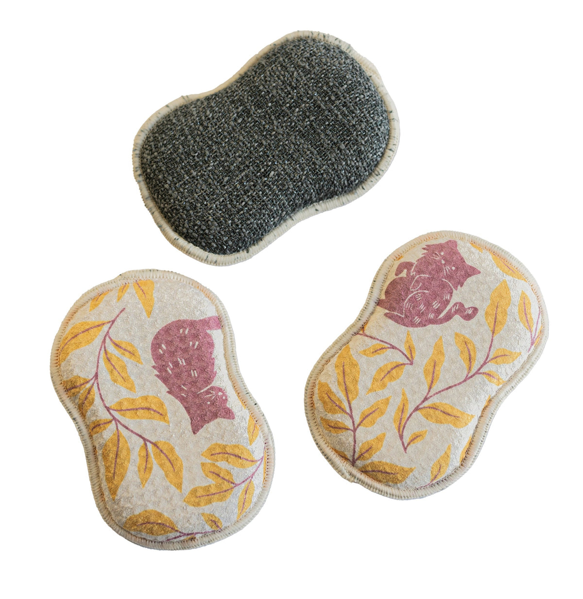 RE:usable Sponges (Set of 3) - Nuthatch Cat Club Sponges &amp; Scouring Pads Once Again Home Co.   