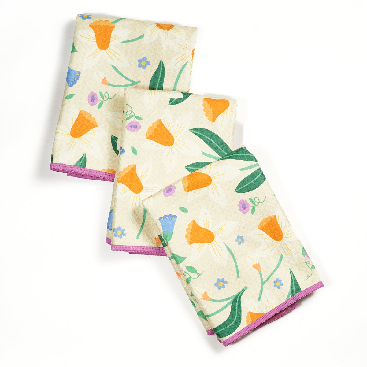 Mighty Mini Towel (Set of 3) Reversible - MT Daffodil