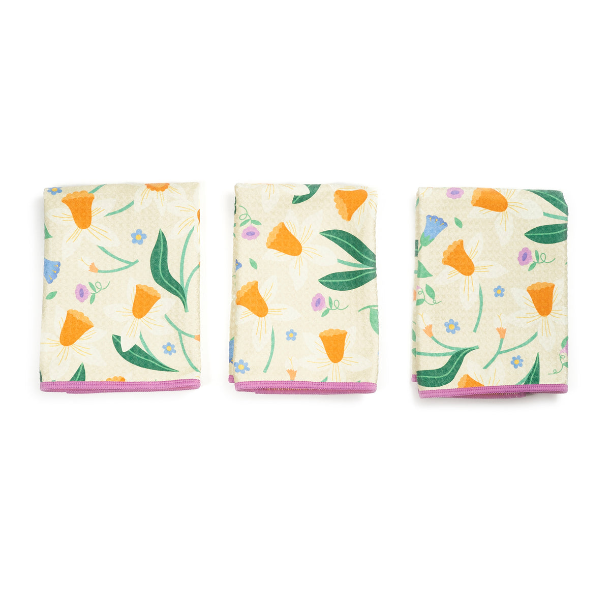Mighty Mini Towel (Set of 3) Reversible - MT Daffodil