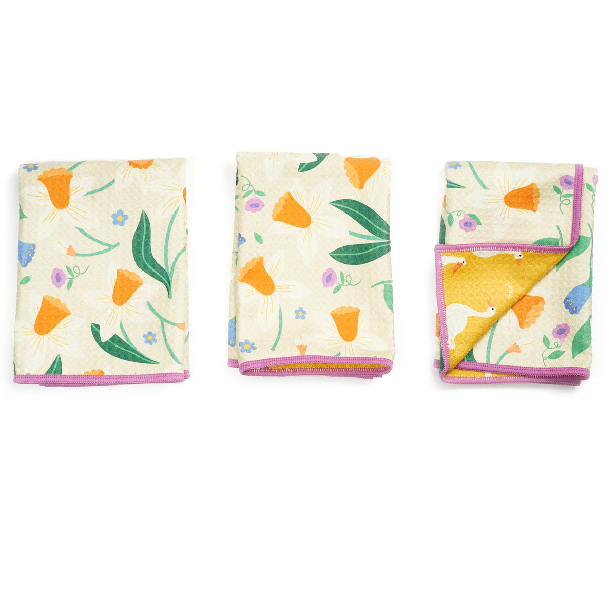 Mighty Mini Towel (Set of 3) Reversible - MT Daffodil