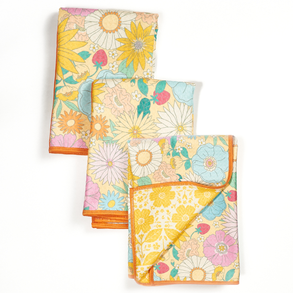 Mighty Mini Towel (Set of 3) Reversible - MT Daisies