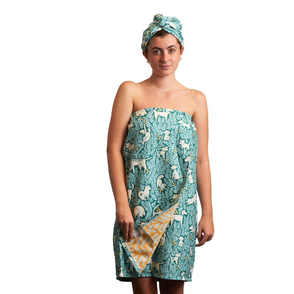 【KAKAOFRIENDSxwigglewiggle】コラボ★Bath Wrap Towel Bath Wraps | Cozy Waffle Bath Wrap Towels | Once Again Home