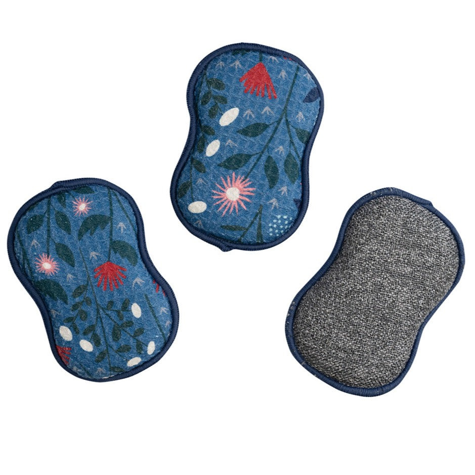 RE:usable Sponges (Set of 3) - RJW Dreams Sponges &amp; Scouring Pads Once Again Home Co. Azure  