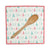 Set of three mini towels with 'Fa La La' and Christmas tree patterns on a white background