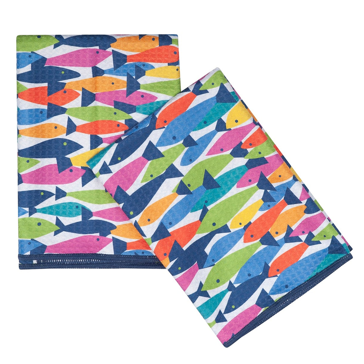Double Duty Towel (set of 2) Reversible - KN Fish