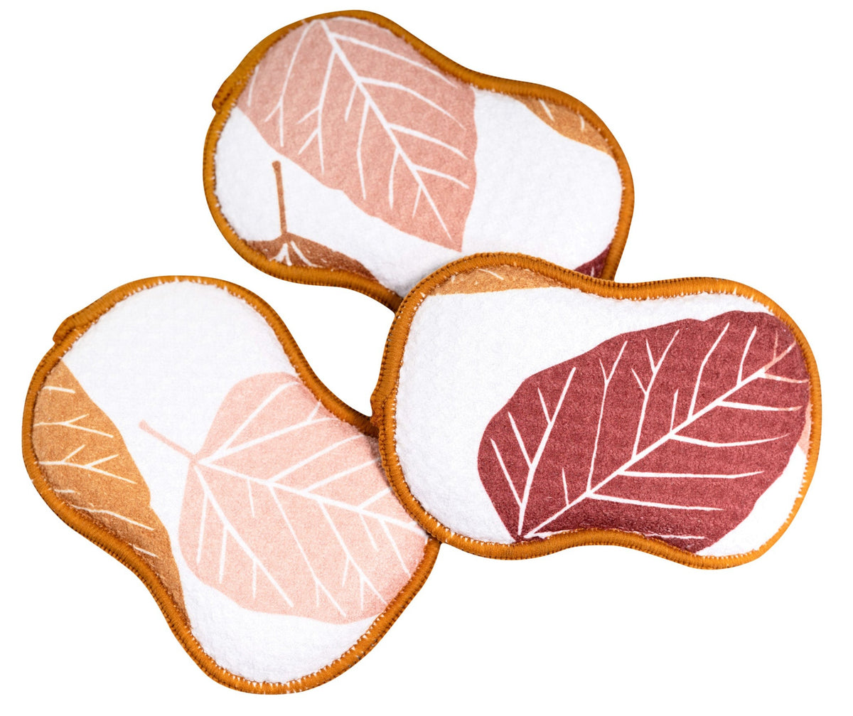 RE:usable Sponges (Set of 3) - Fall Leaves Sponges &amp; Scouring Pads Once Again Home Co. Gold  