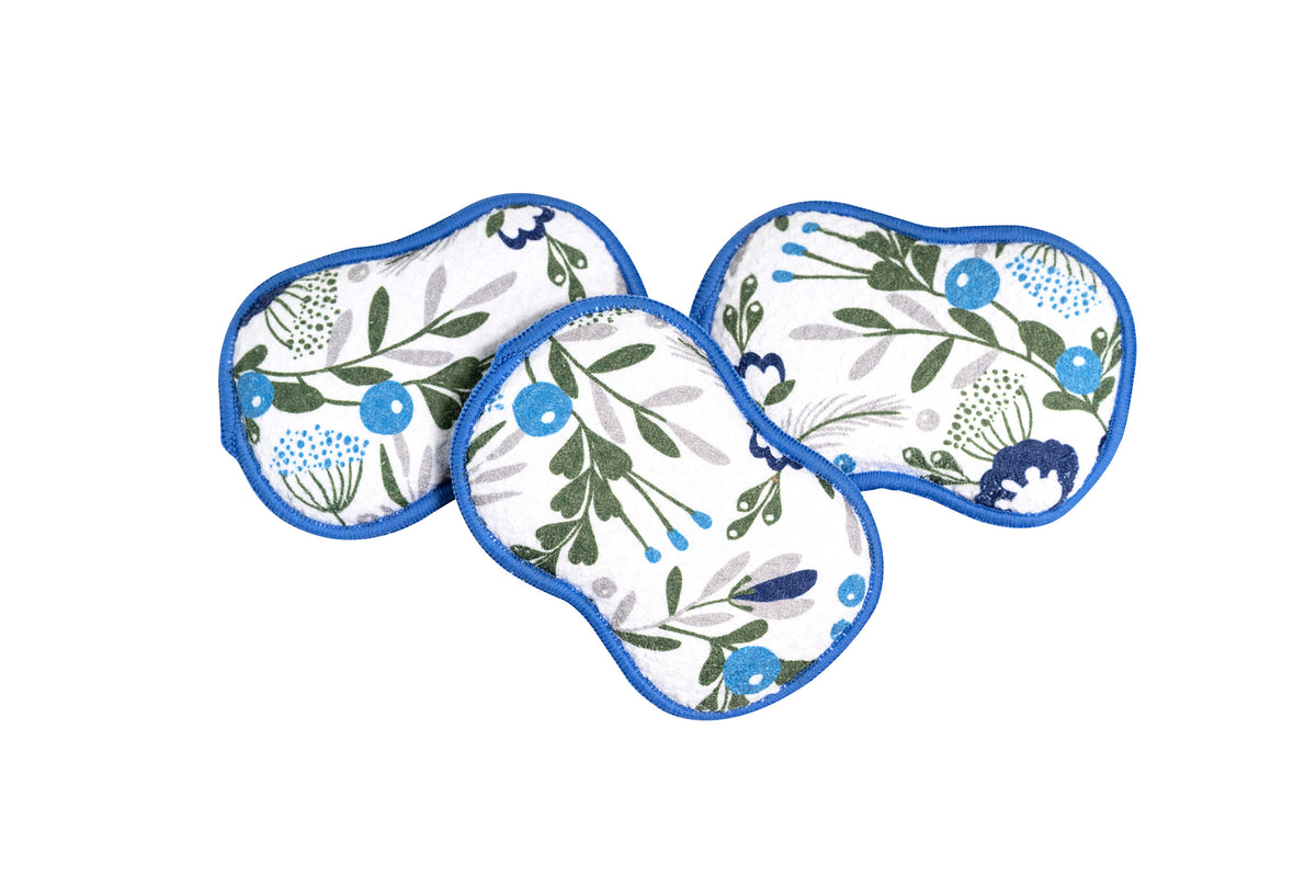 RE:usable Sponges (Set of 3) - Flower Field Sponges &amp; Scouring Pads Once Again Home Co. Blue  