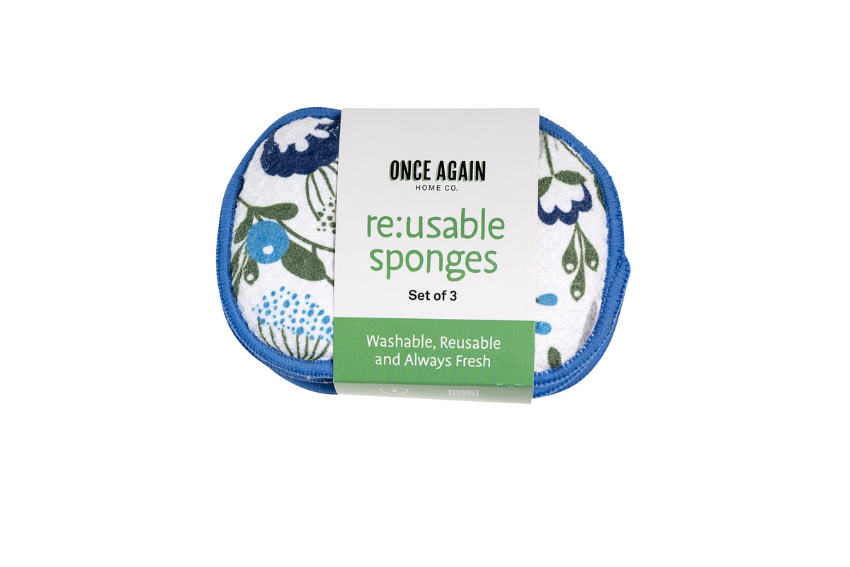 RE:usable Sponges (Set of 3) - Flower Field Sponges &amp; Scouring Pads Once Again Home Co.   