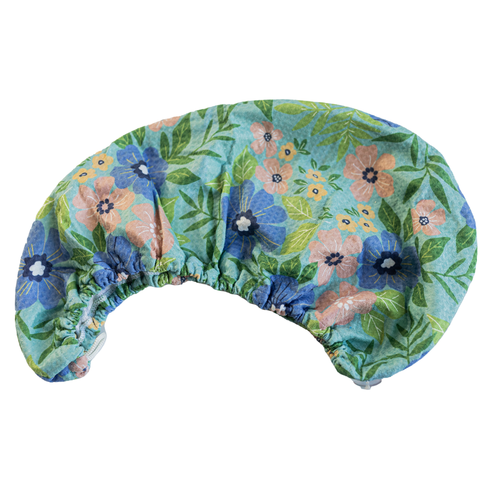 Hair Towel Wrap - Garden in Turquoise Hair Care Wraps Once Again Home Co.   