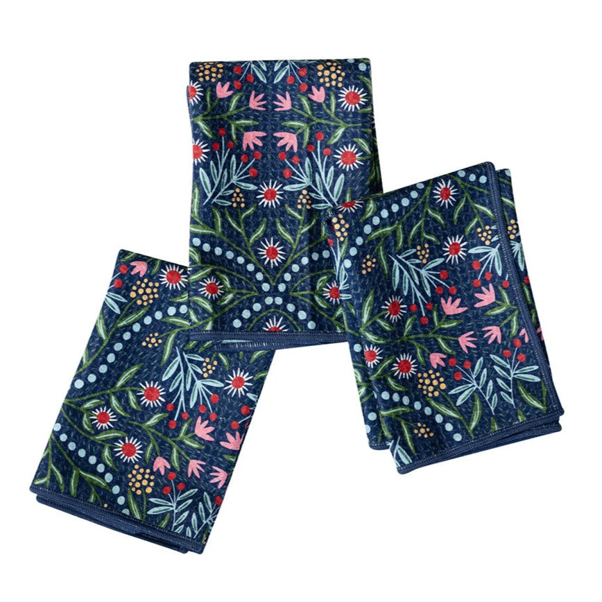 Serviettes Mighty Mini (lot de 3) réversibles - RJW Glitz 