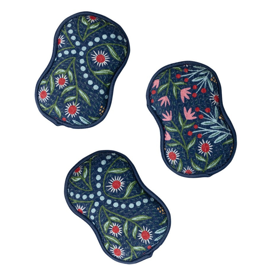 RE:usable Sponges (Set of 3) - RJW Glitz Sponges & Scouring Pads Once Again Home Co. Navy  