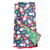 Folded tea towel with Christmas-themed pattern on a white background