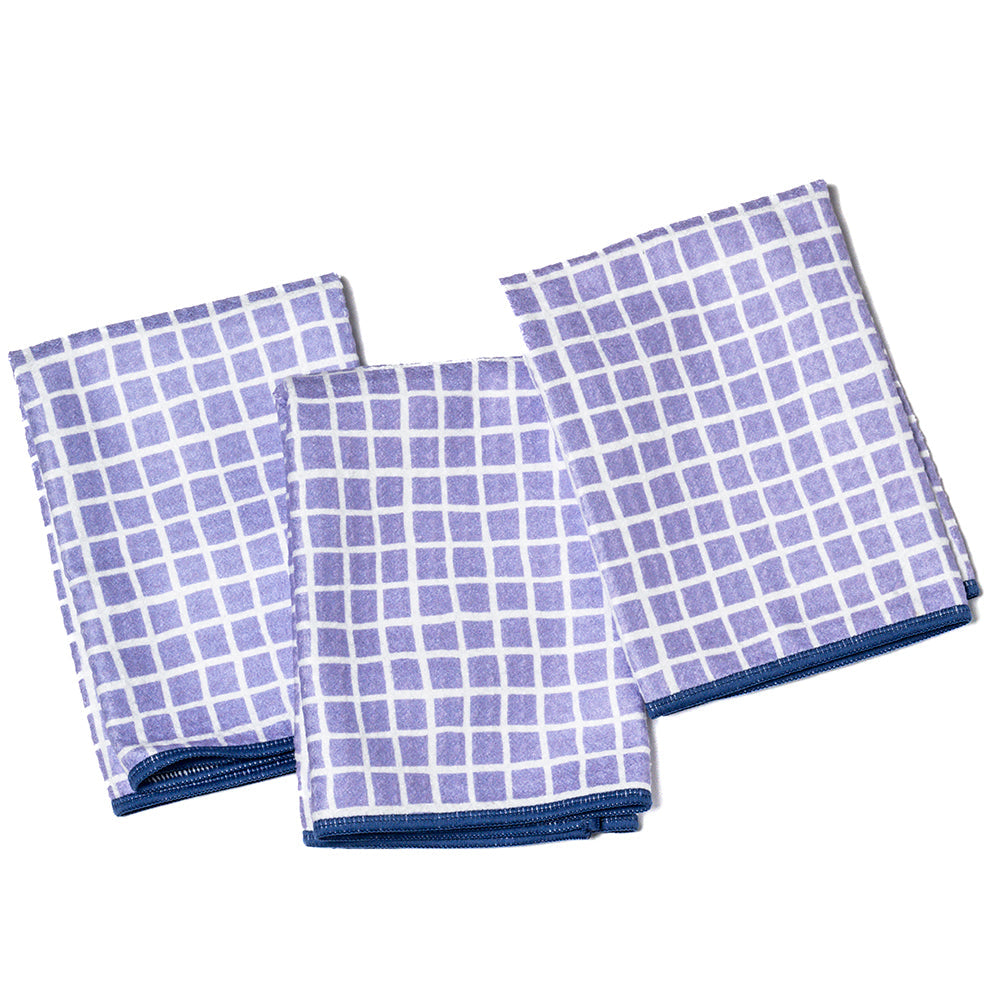 Mighty Mini Towel (Set of 3) - Graph in Lilac