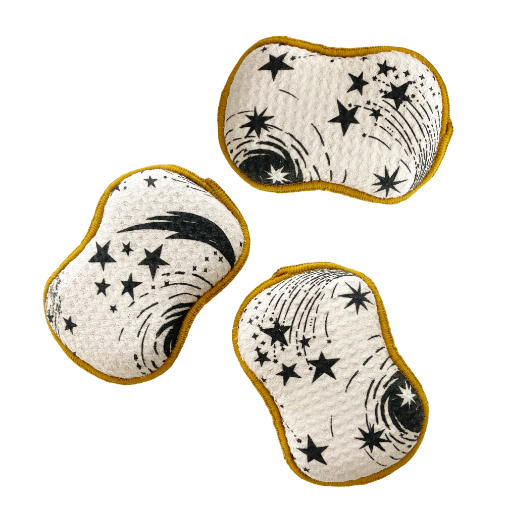 RE:usable Sponges (Set of 3) - HJ Hocus Pocus Sponges & Scouring Pads Once Again Home Co. Black  