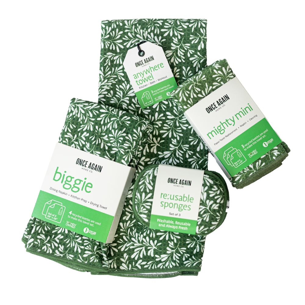 Ready, Set, Go Biggie Bundle - Herbage in Garden Green Sponges &amp; Scouring Pads Once Again Home Co. Garden Green  