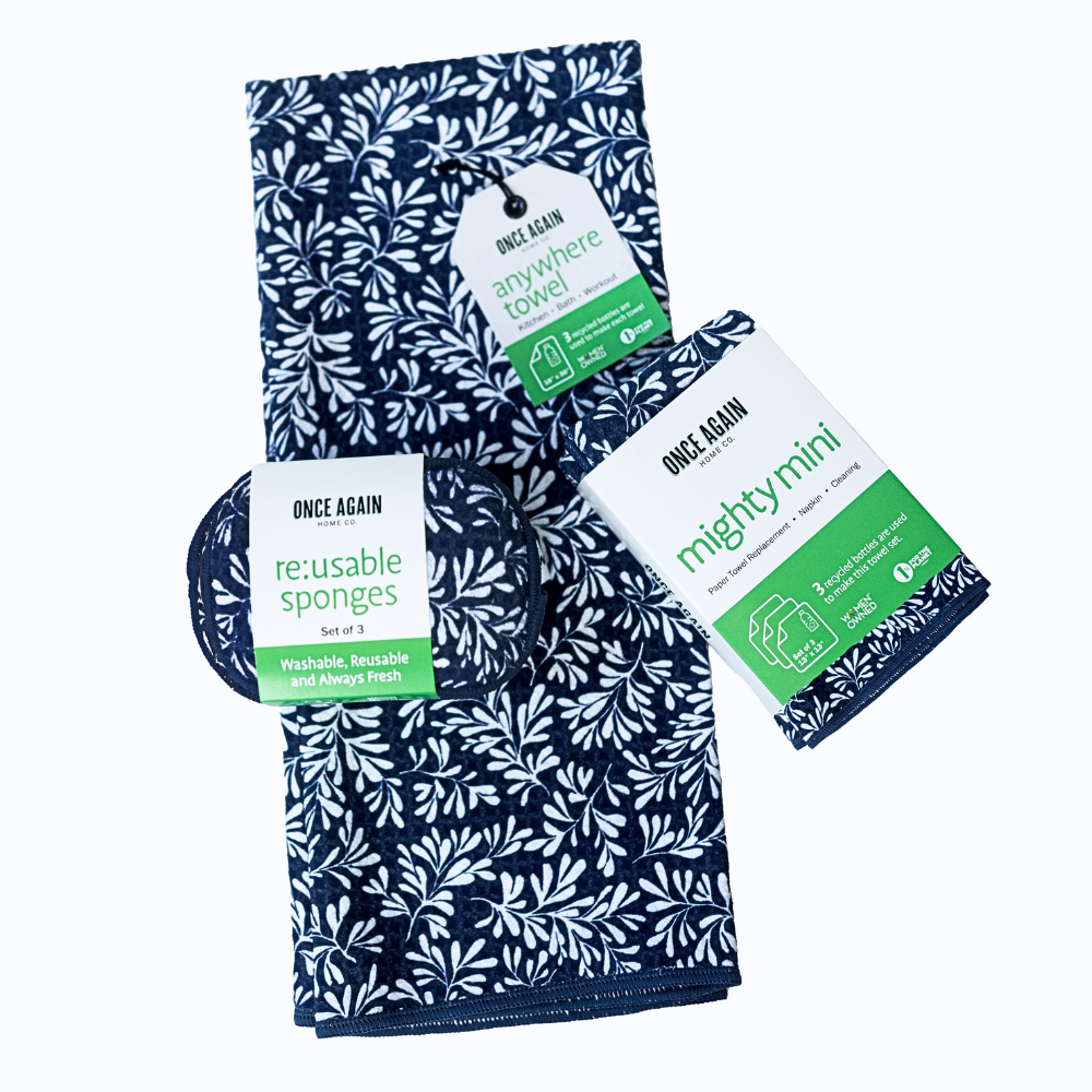 Ready, Set, Go Bundle - Herbage in Navy Sponges &amp; Scouring Pads Once Again Home Co.   