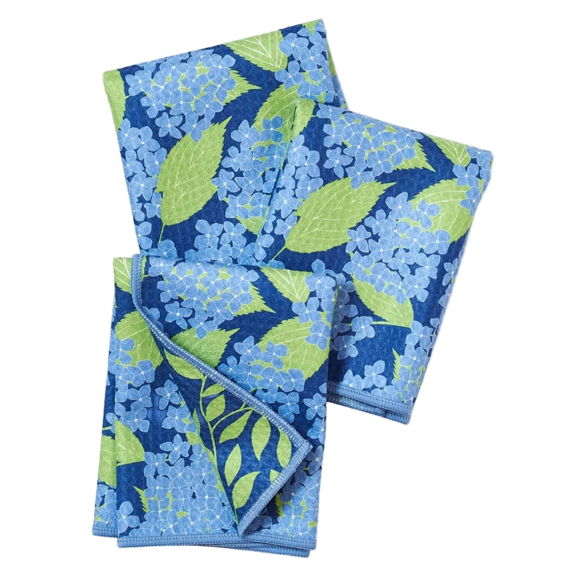 Mighty Mini Towel (Set of 3) Reversible - Kate Nelligan Hydrangea Garden