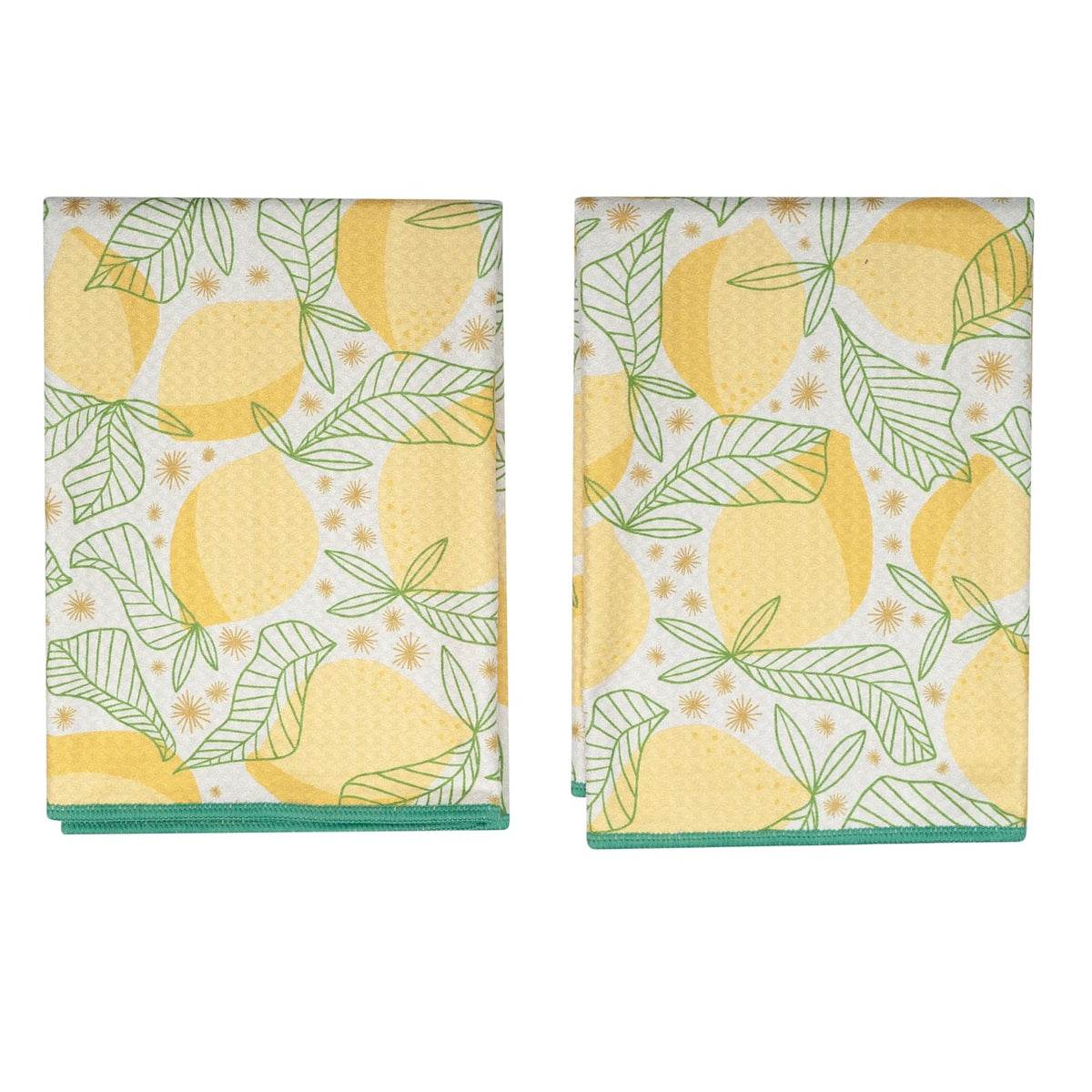 Double Duty Towel (set of 2) Reversible - RJW Lemon Sparkle