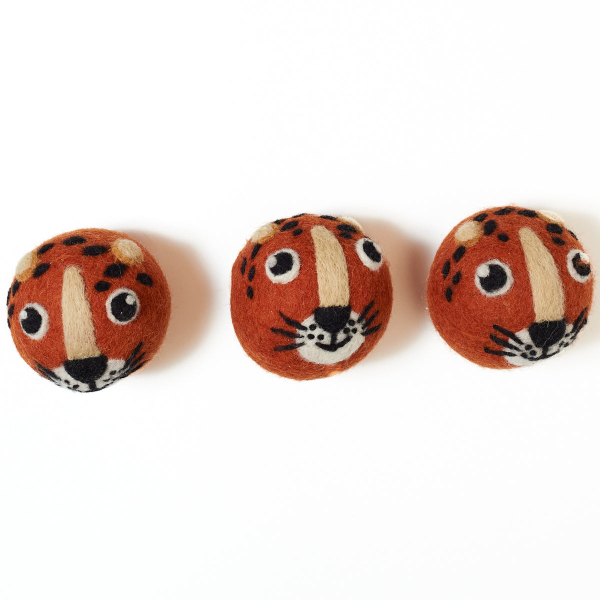 Laundry Wool Dryer Balls - Set of 3 Leopard