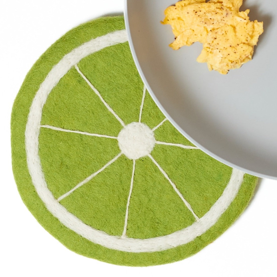Wool Trivet - Lime