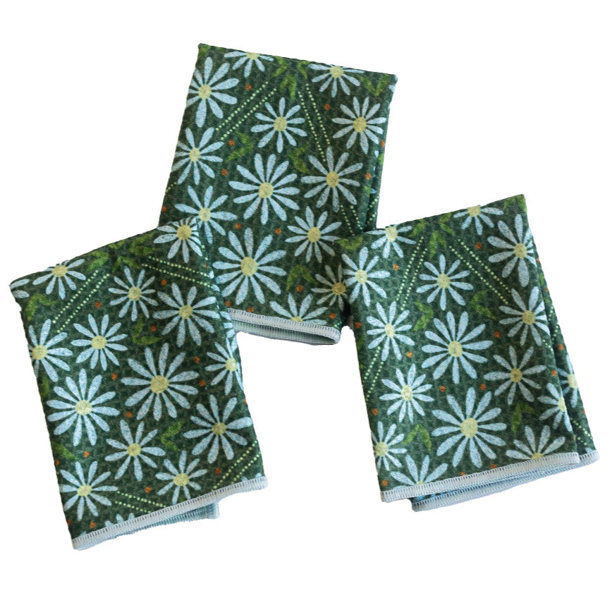 Mighty Mini Towel (Set of 3) Reversible - RJW First Light Kitchen Towels Once Again Home Co. Eden Green  