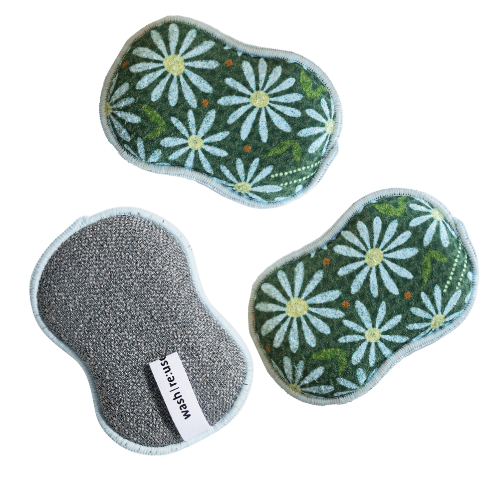 RE:usable Sponges (Set of 3) - RJW First Light Sponges &amp; Scouring Pads Once Again Home Co. Eden Green  